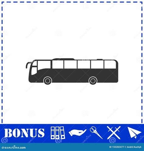 Icono Del Autob S Plano Ilustraci N Del Vector Ilustraci N De Llegada