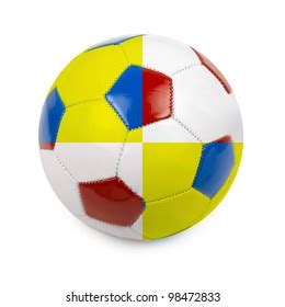 3d Football Soccer Ball Comoros National Stock Illustration 2214701709