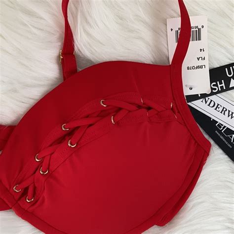 La Blanca Swim Nwt La Blanca Red Push Up Bikini Swimsuit Top Poshmark