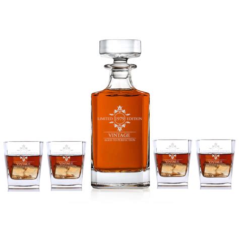 Limited Edition Personalized 5 Pc Whiskey Decanter Set Sofias Gift