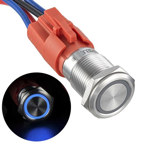 Buy Apiele 10 Amp 16mm Latching Push Button Switch 12v Led Waterproof