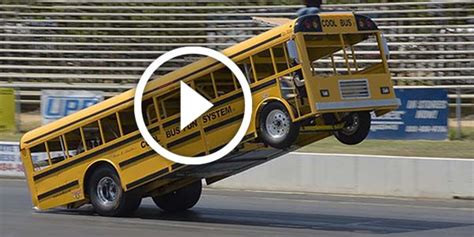 Super Cool School Bus Wheelie No Car No Fun Muscle Cars And Power