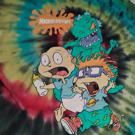 Nickelodeon Rugrats Tommy Chuckie Reptar Tye Dye T Sh Gem