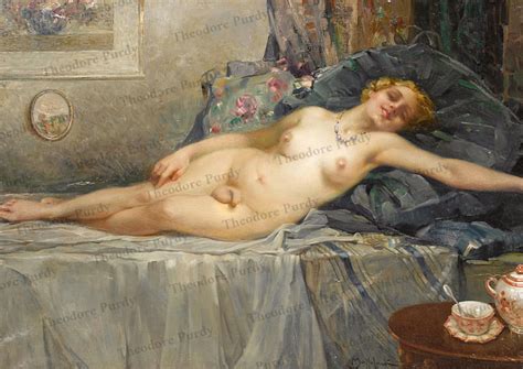 Reclining Nude Transgender Art Print Nude Pride Artwork MTF Empowerment Art Trans Feminine