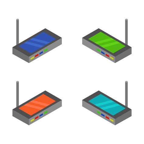 Isometric Router Set 2039869 Vector Art At Vecteezy