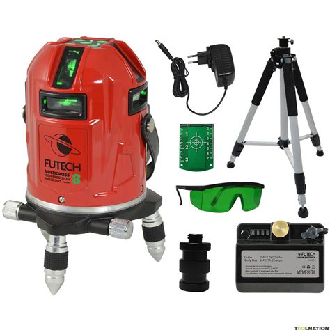 Futech 040 08G B MC8 HPSD Green Cross Line Laser 8 Lines Tripod 300 Cm