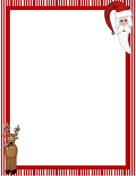 Free Printable Christmas Border Templates Word Psd