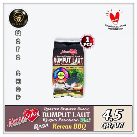 Mamasuka Snack Rumput Laut Panggang Rasa Korean Bbq Gr Kemasan