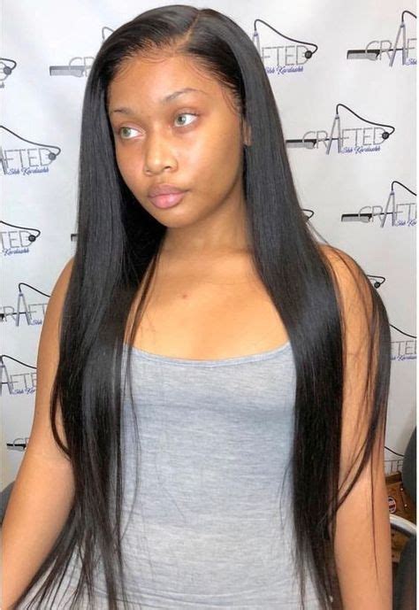 A Brazilian Straight Bundles With Lace Frontal Long Hair Styles