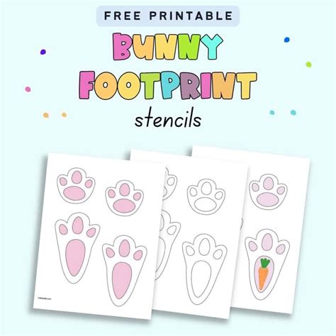 Free Easter Bunny Footprint Stencil Printable The Artisan Life