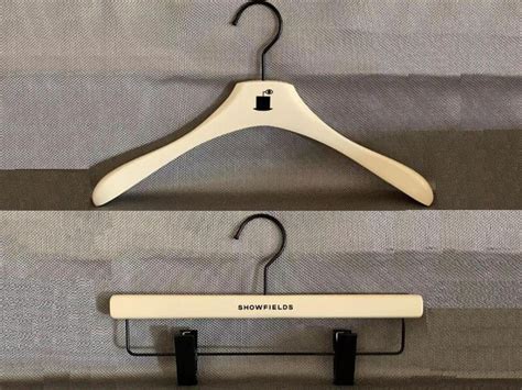 Luxury Warm White Wooden Hanger With Custom Logo | Leevans