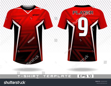 Sports T Shirt Template Uniform Design Stock Vector (Royalty Free ...