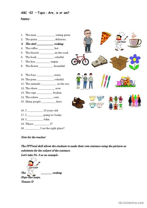 Be Verbs Am Is Are General Gramm English Esl Worksheets Pdf Doc