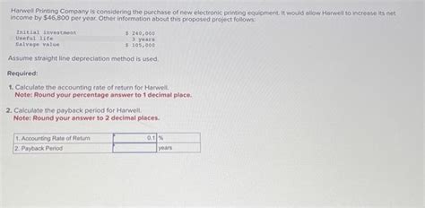 Solved Harwell Printing Company Is Considering The Purchase Chegg