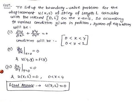 Solved Set Up The Boundary Value Problem For The Steady State