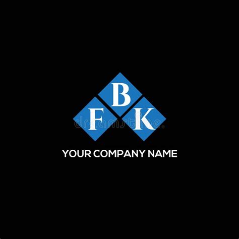 Fbk Letter Logo Design On Black Background Fbk Creative Initials