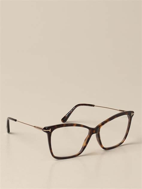 Tom Ford Occhiali Da Vista In Acetato E Metallo Marrone Occhiali