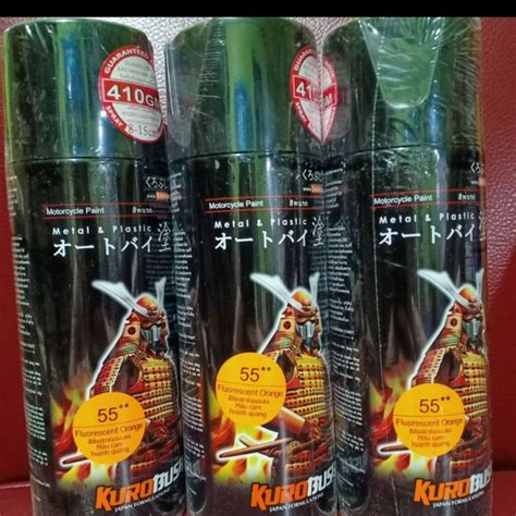 Pilok Cat Semprot Samurai Stabilo Orange Oren Terang 55 400ml