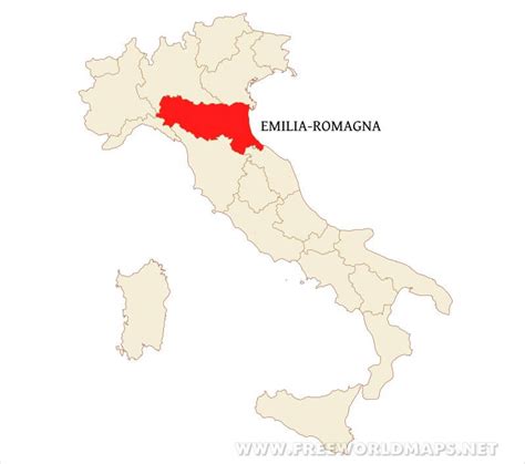 Emilia-Romagna Physical Map