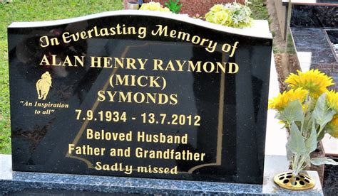 Alan Henry Raymond Mick Symonds 1934 2012 Find A Grave Memorial