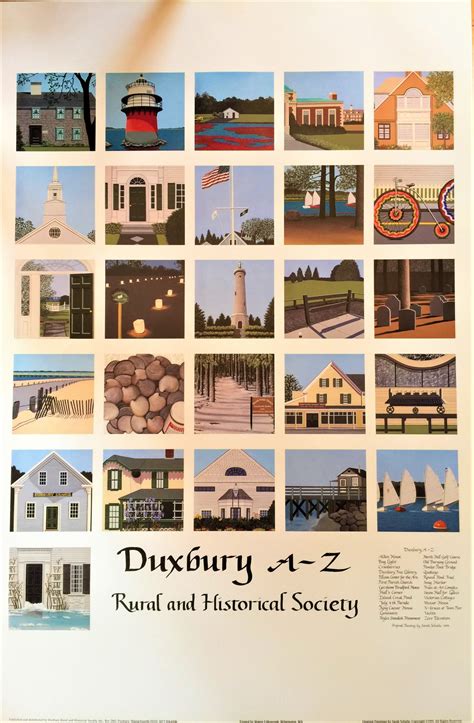 “Duxbury A-Z” Poster – Duxbury Rural and Historical Society