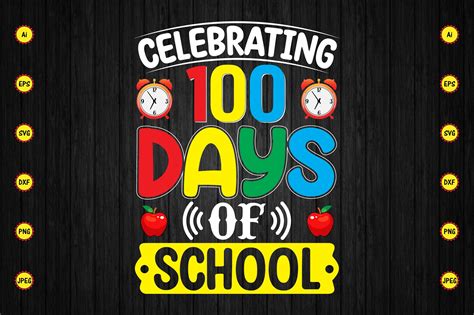 Celebrating 100 Day of School T-Shirt Graphic by CarftartStore18 · Creative Fabrica