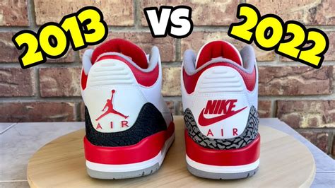 Air Jordan 3 Fire Red Comparison 2013 Vs 2022 Youtube