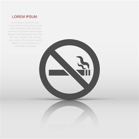 Premium Vector No Smoking Sign Icon In Flat Style Cigarette Vector