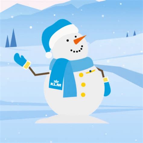 Klm Snowman GIF - Klm Snowman Wave - Discover & Share GIFs | Snowman ...