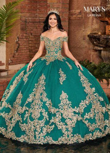 Marys Bridal Mq1075 Off The Shoulder Quinceanera Gown