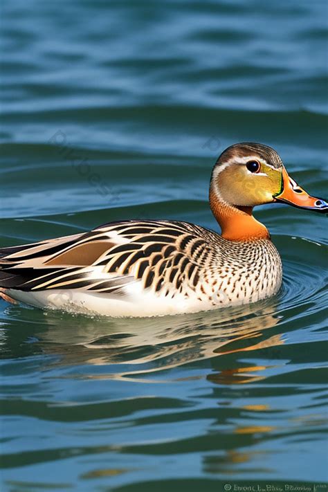 Female Shoveler Duck Swimming At A Lake Photo | JPG Free Download - Pikbest