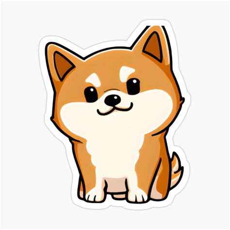 Cute Shiba Inu Chibi Kawaii Sticker For Sale By Kangu97 Animales