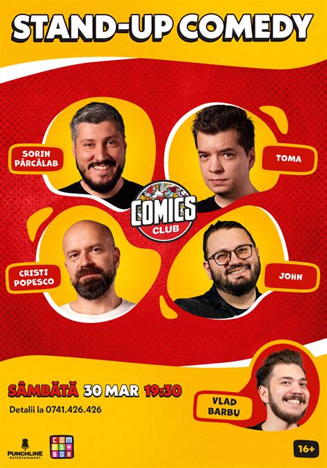 Bilete Stand up cu Cristi Toma Sorin și John la ComicsClub 30 mar