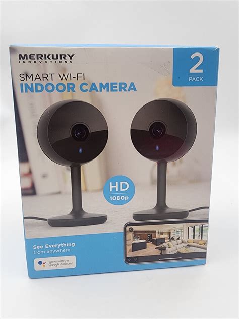 Merkury Innovations 1080p HD Smart Wi Fi Security Camera 2 Pack EBay