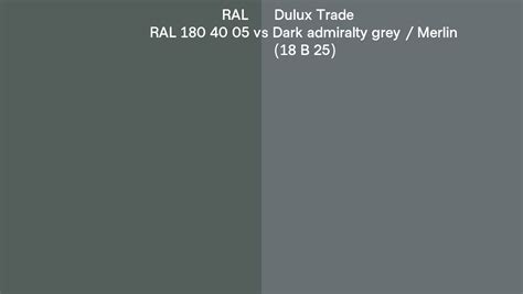 Ral Ral Vs Dulux Trade Dark Admiralty Grey Merlin B