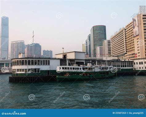 Ferry Pier in Hong Kong editorial stock photo. Image of tourist - 22587263