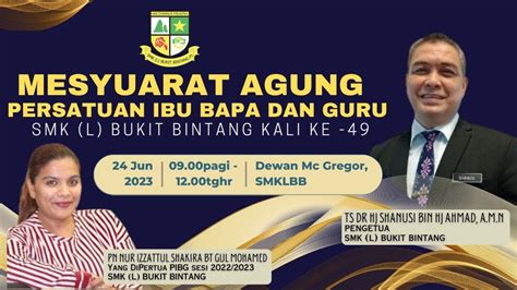 Mesyuarat Agung Persatuan Ibu Bapa Dan Guru Kali Ke Tahun