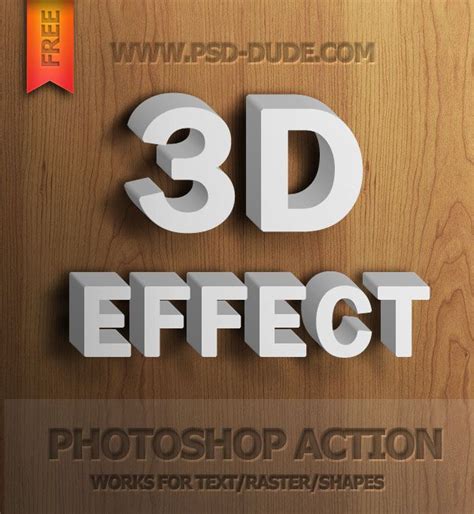 Free 3D Text Photoshop Action | Photoshop text, 3d text photoshop, Free ...