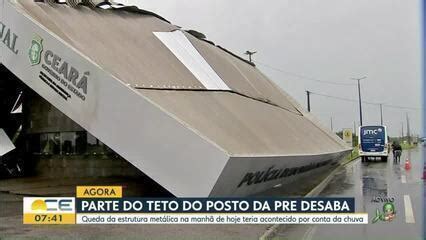 Posto da Polícia Rodoviária desaba durante forte chuva no Ceará Ceará