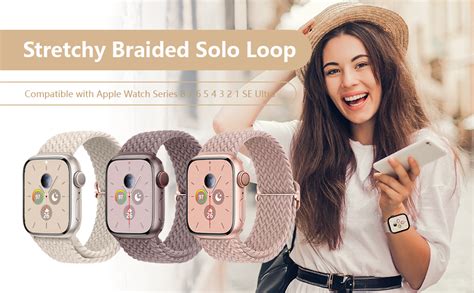 Amazon Stretchy Braided Solo Loop Compatible With Apple Watch