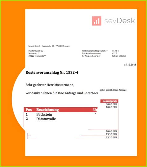 Sevdesk Rechnung Vorlage Meltemplates Meltemplates