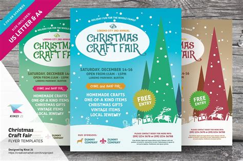 Christmas Craft Fair Flyer Templates | Flyer Templates ~ Creative Market