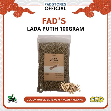 Jual Lada Putih Gr Merica Sahang White Pepper Ground Gr Fad