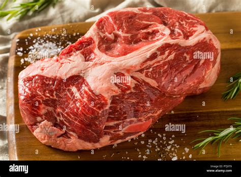 Raw Red Grass Fed Chuck Beef Roast Ready To Cook Stock Photo Alamy