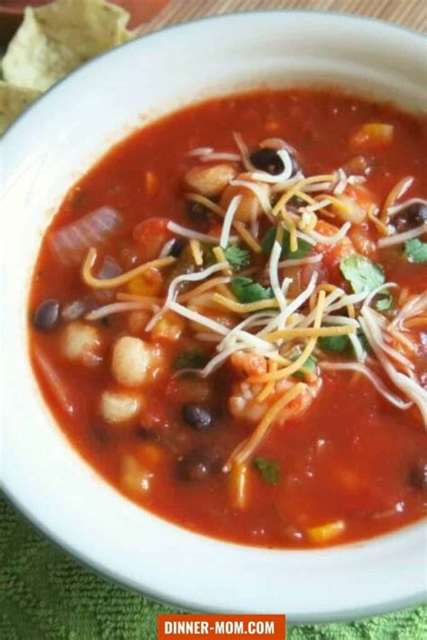 Shrimp Tortilla Soup Ready In 30 Minutes The Dinner Mom