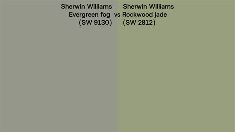 Sherwin Williams Evergreen Fog Vs Rockwood Jade Side By Side Comparison