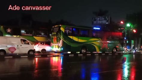 Hunting Bus Arjuna Samba Di Tengah Hujan Deras Youtube