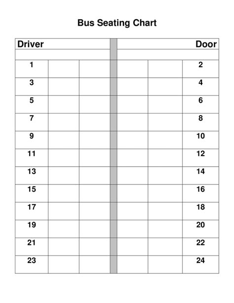 Bus Seating Chart Fillable Hot Sex Picture