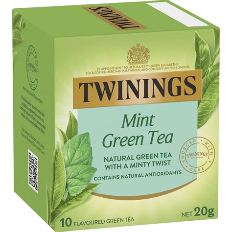 Twinings Green Tea & Mint Tea Bags 10 Pack | Woolworths