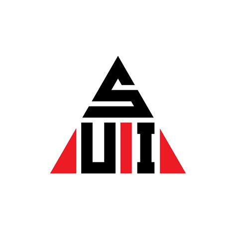 SUI triangle letter logo design with triangle shape. SUI triangle logo ...